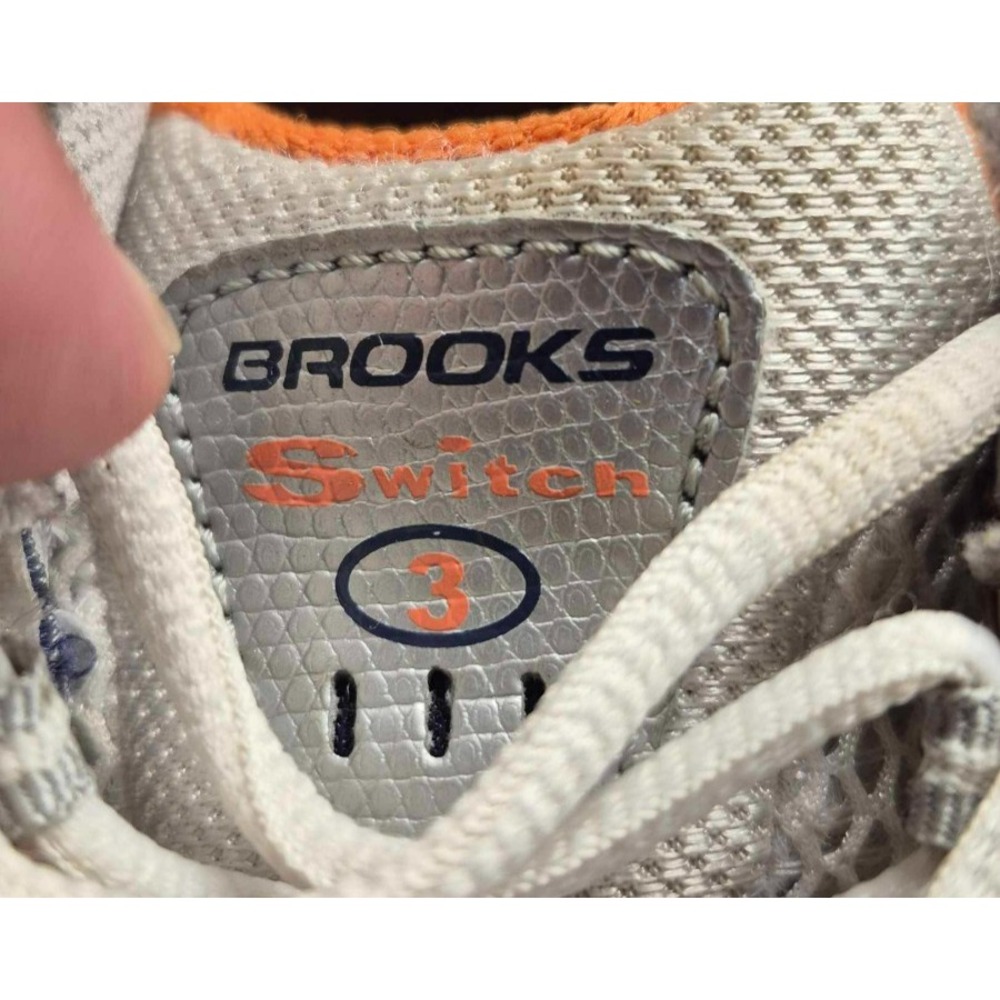 Brookes Switch 3 women's white sneakers orange/navy/gray‎ trim athletic sz. 8.5 - Picture 7 of 14